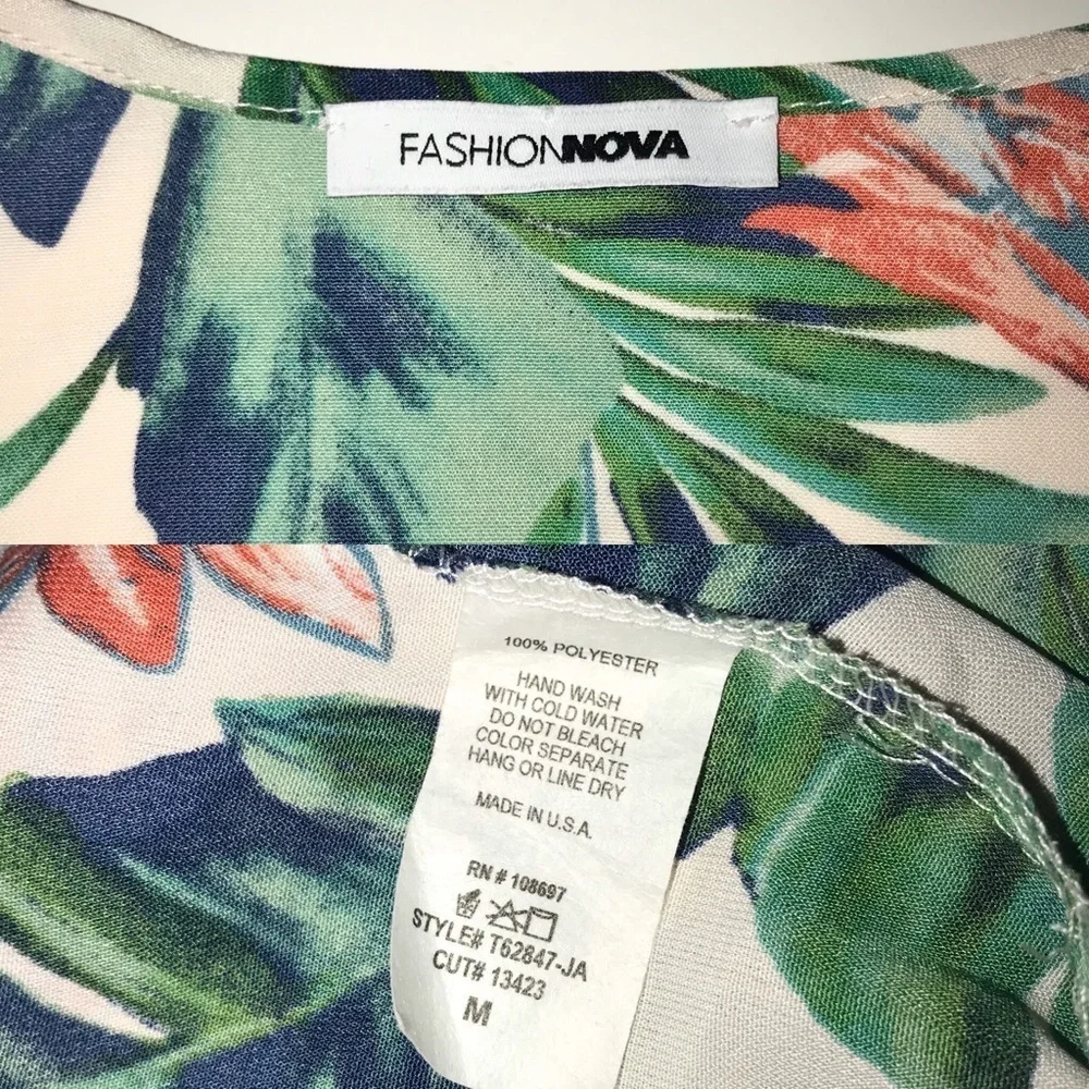 Fashion Nova Tropical Vibes Floral‎ Kimono Sz M